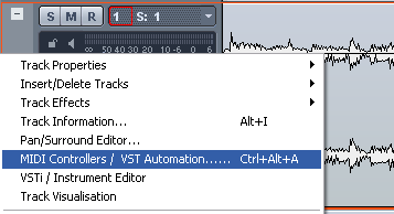 Step 02 - Open the VST Automation window